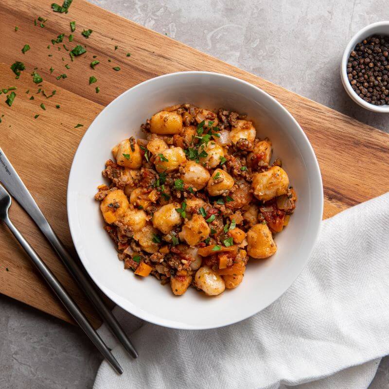 Beef Bolognes Gnocchi Meal